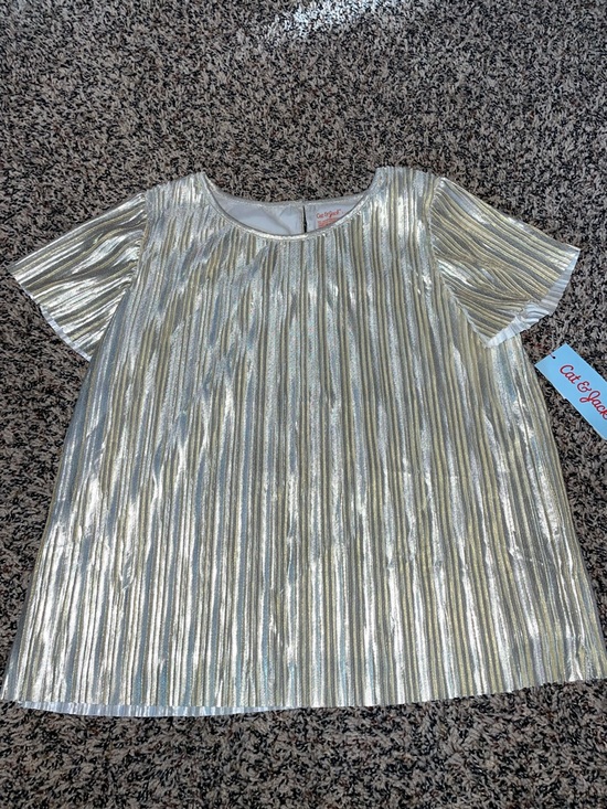 Cat & Jack Other - Cat & Jack Party Top Gold Shimmer Top Girls Size L (10/12) | NWT